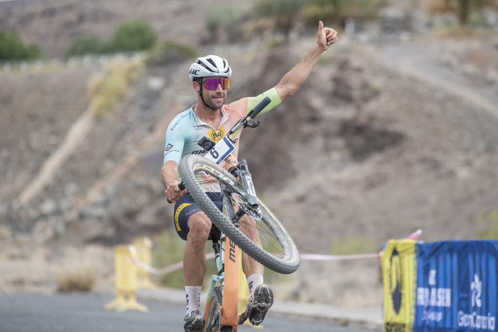 Enrique Morcillo, ganador de la terecera etapa de la Fred.Olsen Express Transgrancanaria Bike. Iván León Santiago